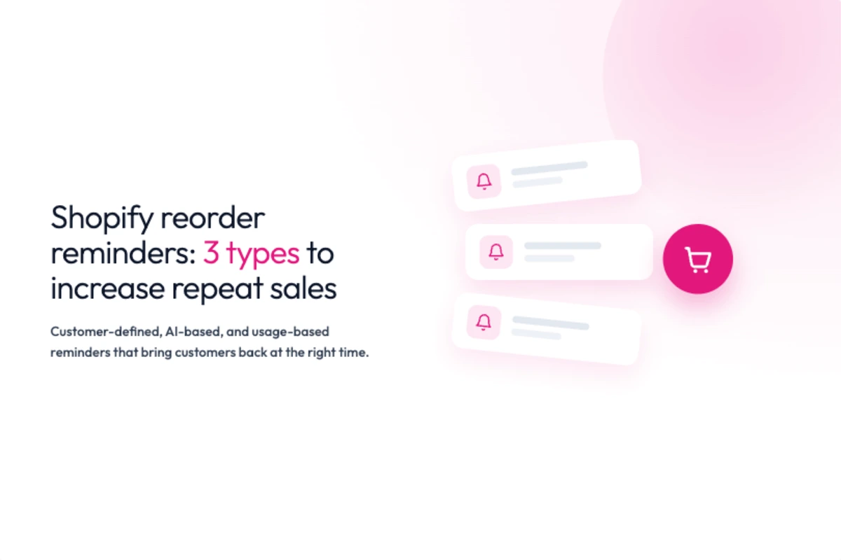 Shopify Reorder Reminders: 3 Types to Increase Repeat Sales