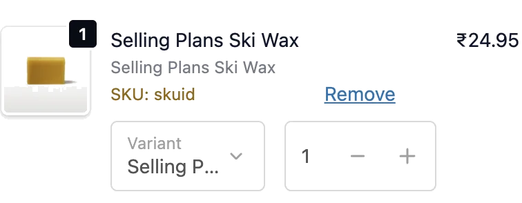 Cart Line Item Controls