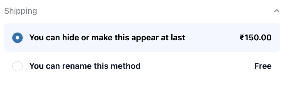 Shipping Rules
