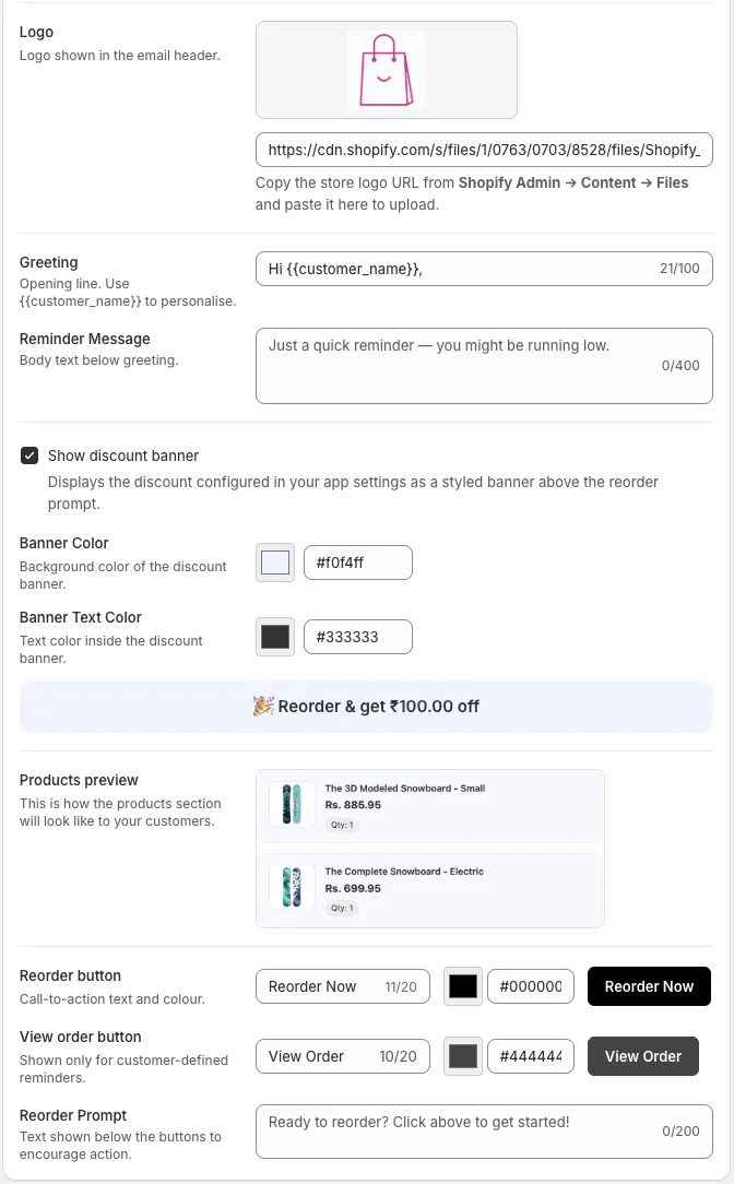 Email template editor