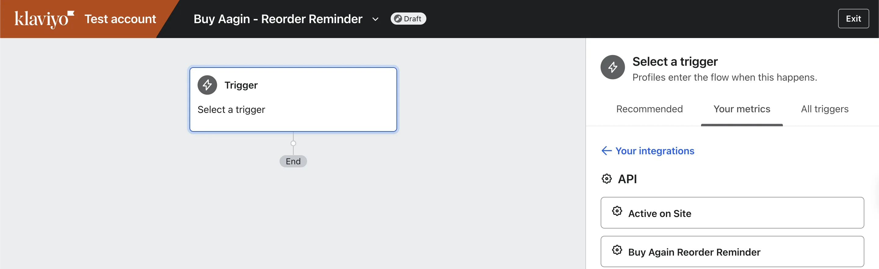 Klaviyo - new workflow page