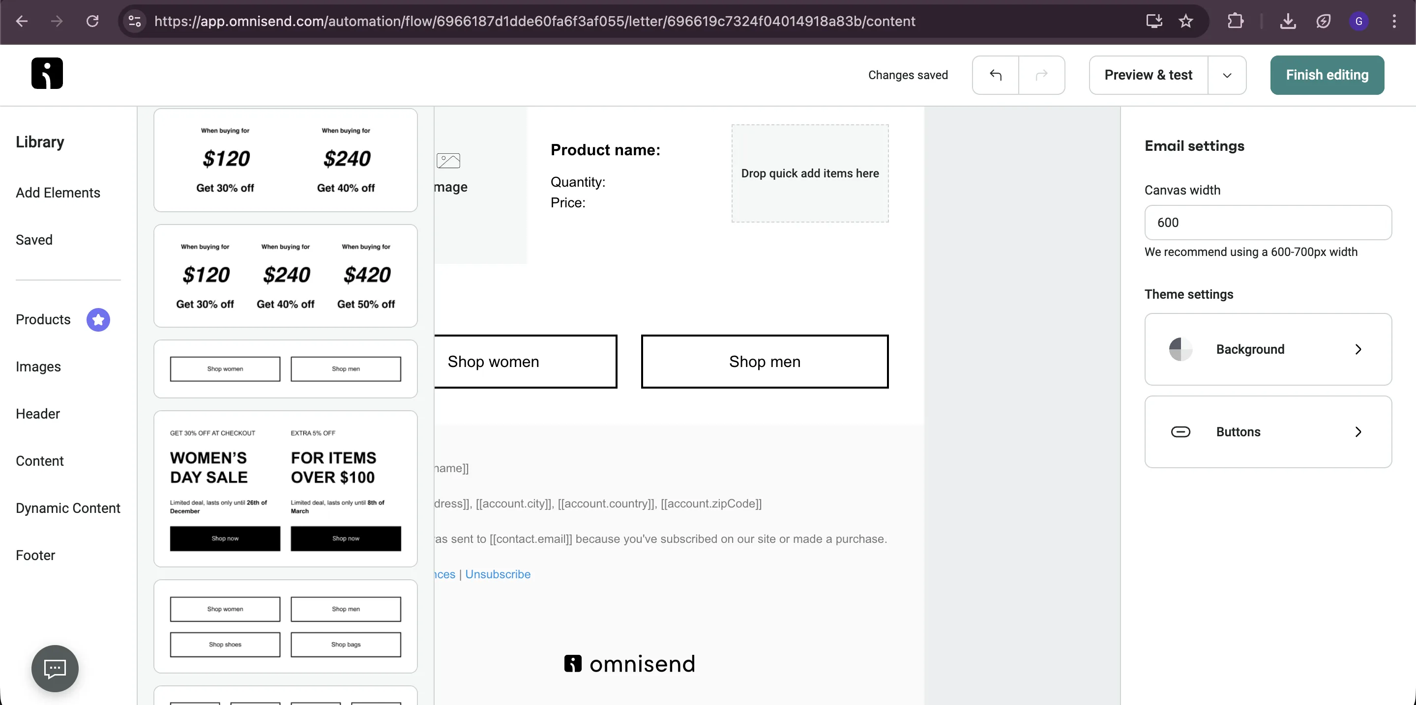 Omnisend - activate automation