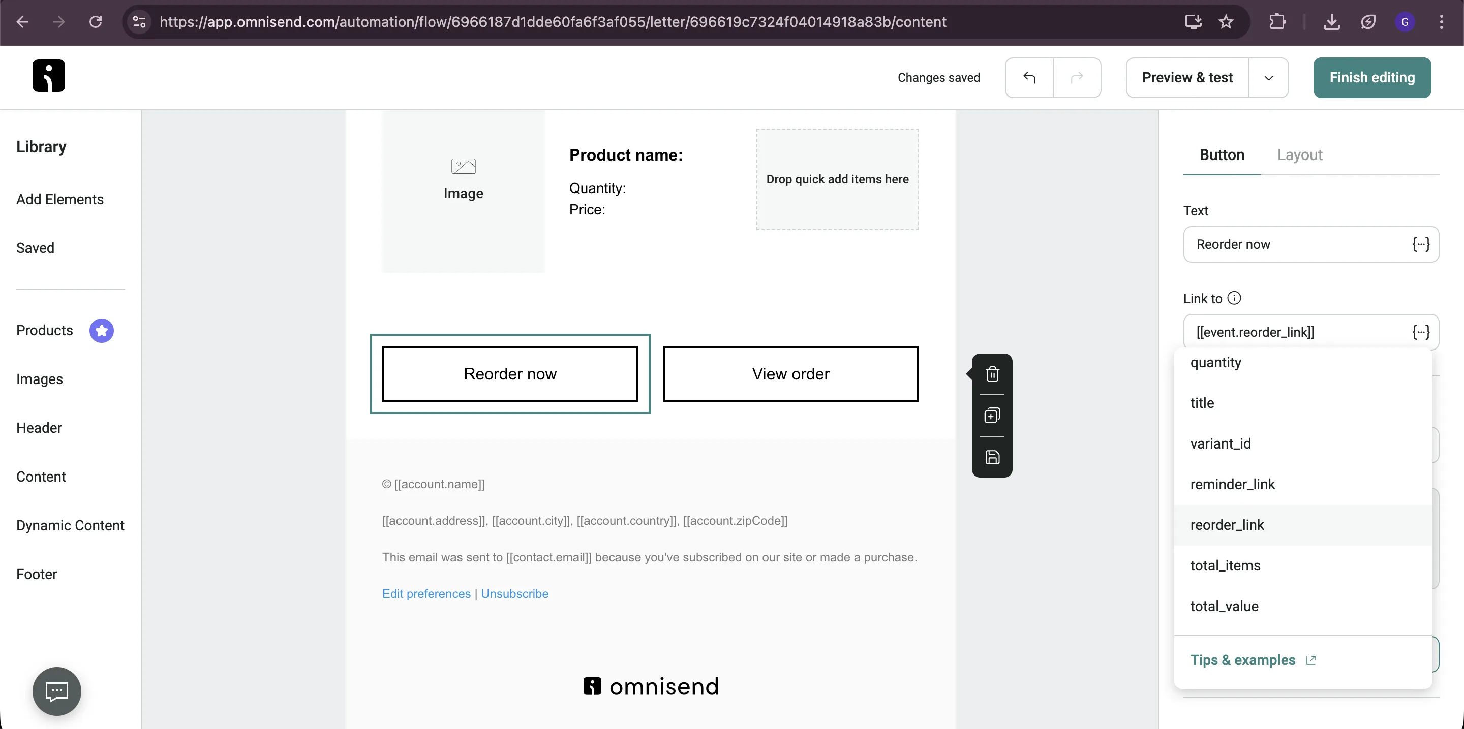 Omnisend - activate automation